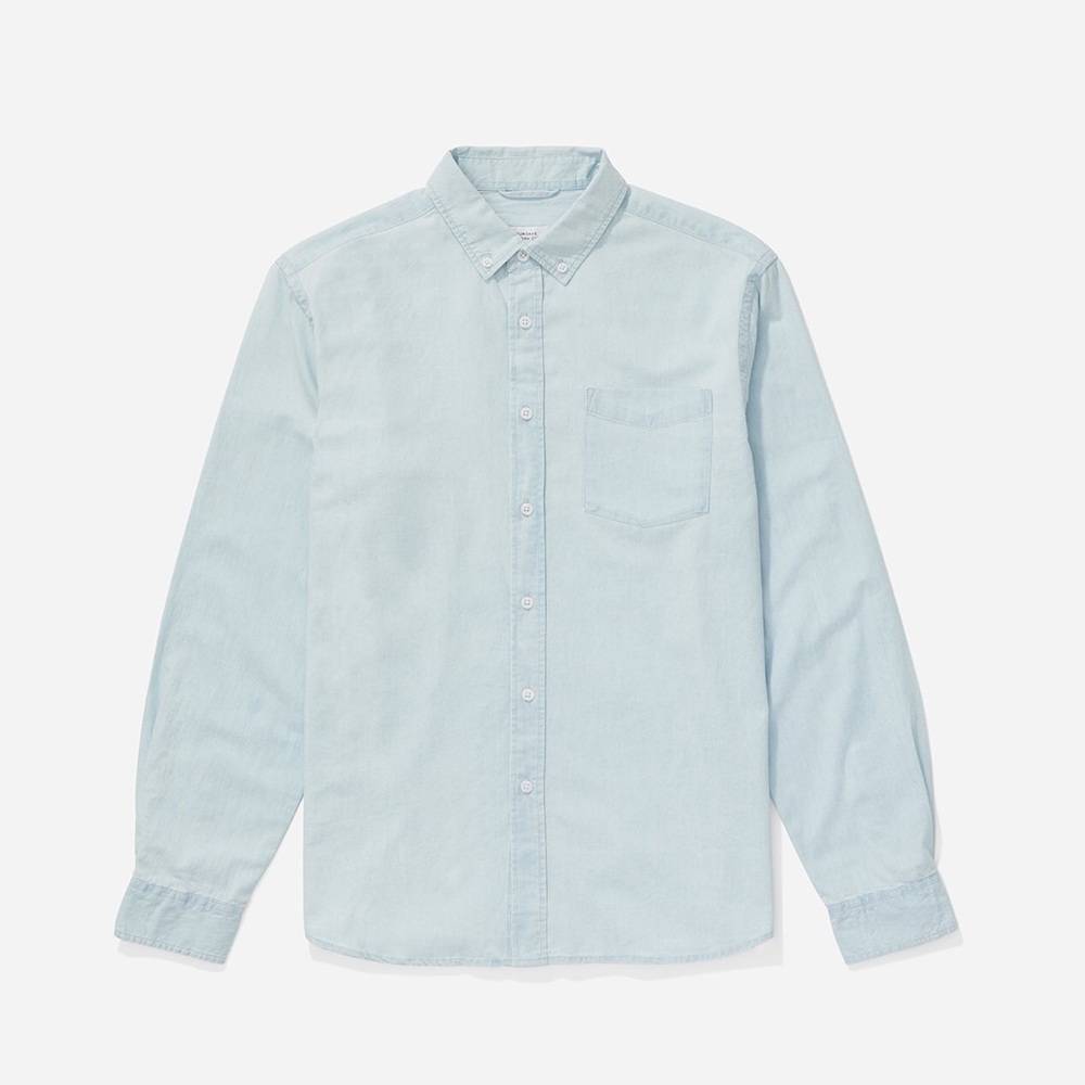 Indigo Blue Denim Shirt L